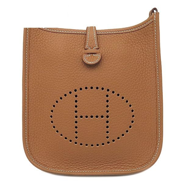 Hermes Shoulder Bag Evelyne TPM 16 Long Amazon Taurillon Clemence Gold Silver