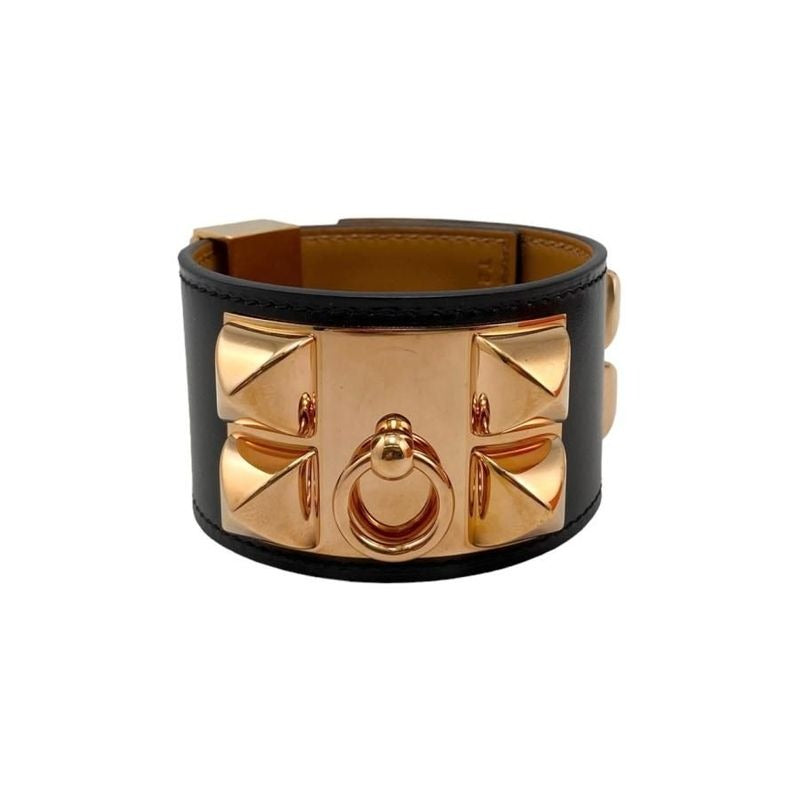 Hermes Bracelet Collier de Chien Cd89 T2 Leather Medallion — view 2