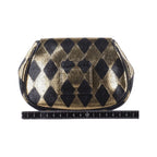 Gucci Metallic Crackle Gold Black Leather Handbag — view 2