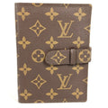 Louis Vuitton Notebook Cover Pochette Photo Case Monogram Canvas Brown