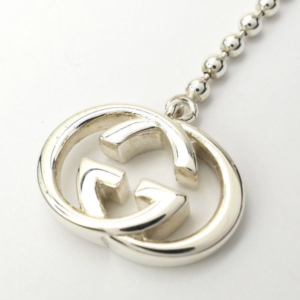 Gucci Interlocking G Necklace Silver AG 925 Ball Chain Double — view 6