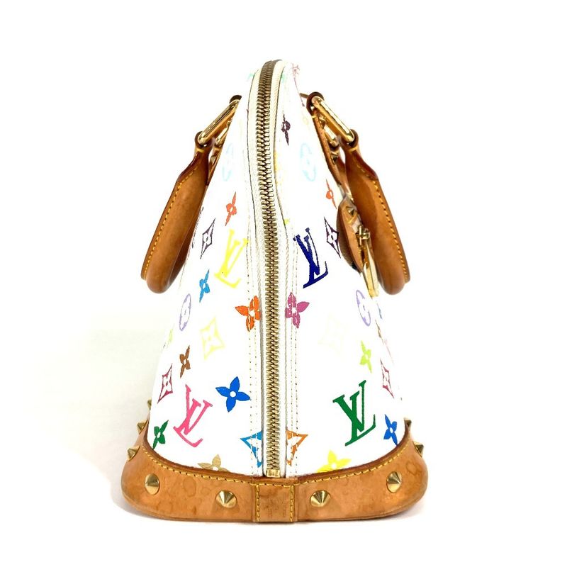 Louis Vuitton Handbag Alma Monogram Multicolor Canvas Bronze White — view 3