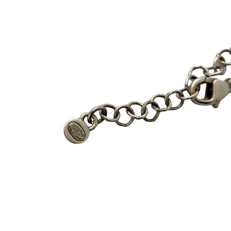Chanel Coco Mark Metal Faux Pearl Chain Necklace Pendant Accessory 05P — view 3
