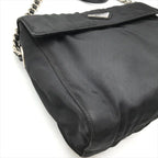 Prada Nylon Tessuto Chain Shoulder Bag Black — view 5