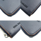 Dior Homme Leather Silver Hardware Navy Orange Round Zipper Coin Case 0559 — view 6