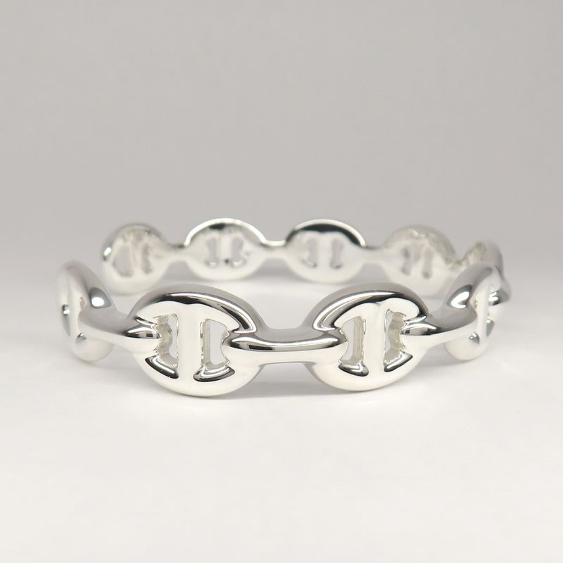 Hermes Bracelet Chaine D'ancre Anchene Bangle ST Size AG 925 Jewelry — view 5