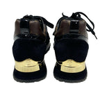 Louis Vuitton Run Away Line Monogram Sneakers Shoes Fabric Suede Leather Black — view 5