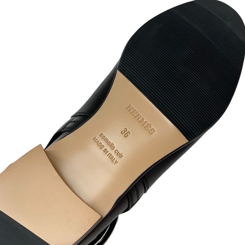 Hermes Neo Boots Short Shoes Leather Black Silver Kelly Hardware — view 8