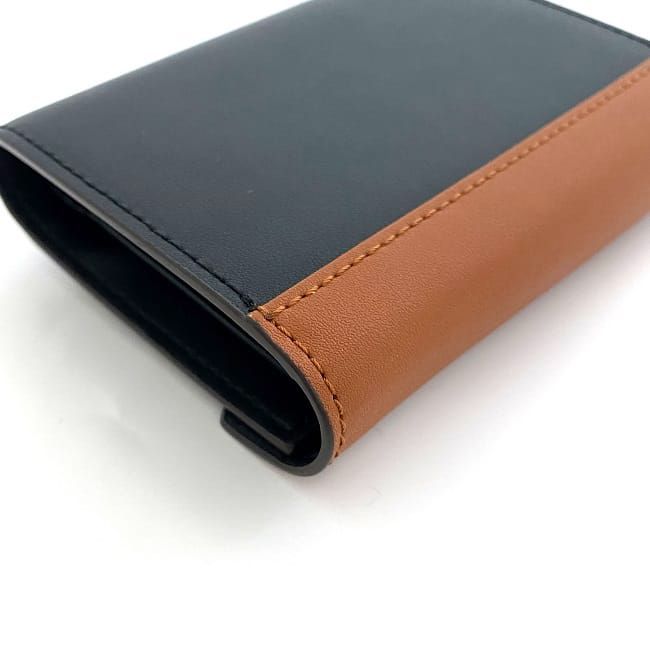 Celine Trifold Wallet Black Brown Blue — view 5