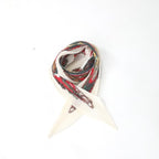 Hermes Pleated Carre Scarf Grands Fonds Deep Sea Fish Red — view 5