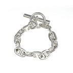 Hermes Chaine D'ancre MM 13 Frames AG 925 Silver Bracelet Bangle — view 3