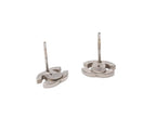 Chanel CC Logo Earrings 09 Rhinestone Metal Silver Clear — view 5