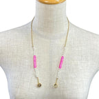 Christian Dior Airpods Holder Necklace Chain Logo Faux Pearl GP — view 6