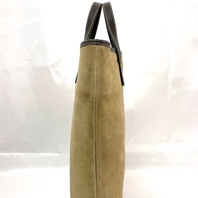 Loewe Tote Bag Beige Brown Anagram Suede Leather — view 4