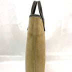 Loewe Tote Bag Beige Brown Anagram Suede Leather — view 4