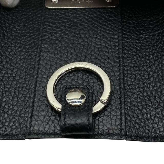 Gucci 6-Ring Key Case Hook Ring Small Leather Black — view 8
