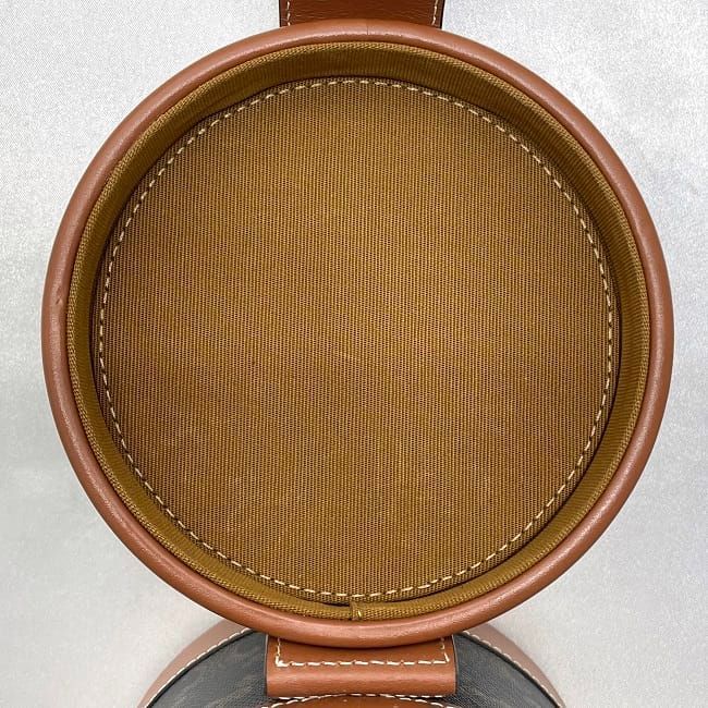 Celine Shoulder Bag Tambour Brown Triomphe Canvas — view 8