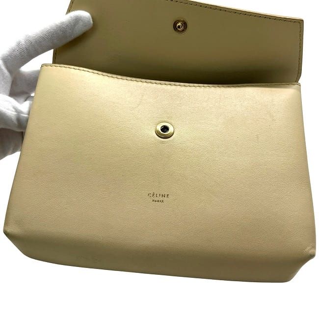 Celine Pouch Beige Small Bag Leather Hook — view 9