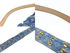 Louis Vuitton Patchwork Posty Messenger Bag Monogram Denim Blue — view 5
