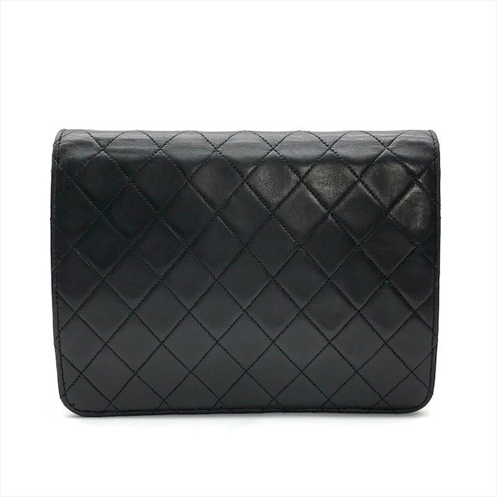 Chanel Quilted Lambskin CC Logo Push Lock Chain Shoulder Bag Black — view 2