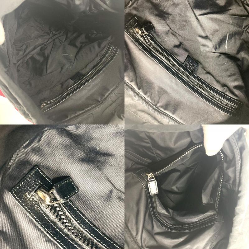 Gucci Backpack Techno Logo Sherry Line Web Nylon Canvas Red — view 9