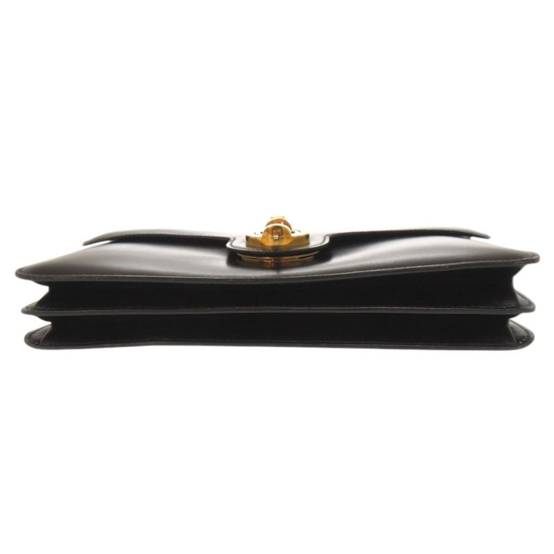 Hermes Vintage Leather Black Handbag 1126 — view 4