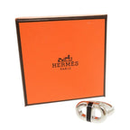 Hermes Myon Size T60 Metal Silver Black Ring 1082 — view 3