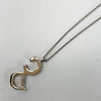 Christian Dior CD Logo Vintage Silver Necklace — view 3