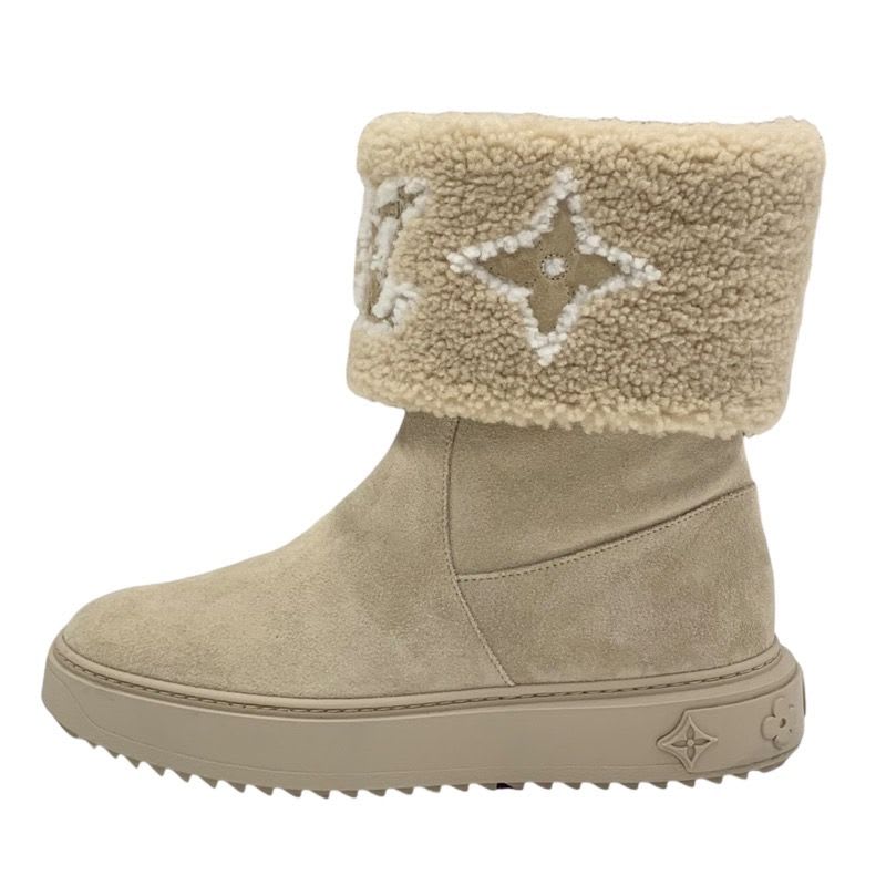 Louis Vuitton Snowdrop Line Monogram Boots Short Mouton Folded — view 3