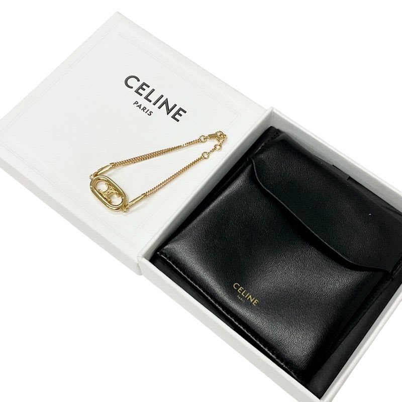 Celine Bracelet Bangle Cuff Gold Triomphe — view 8