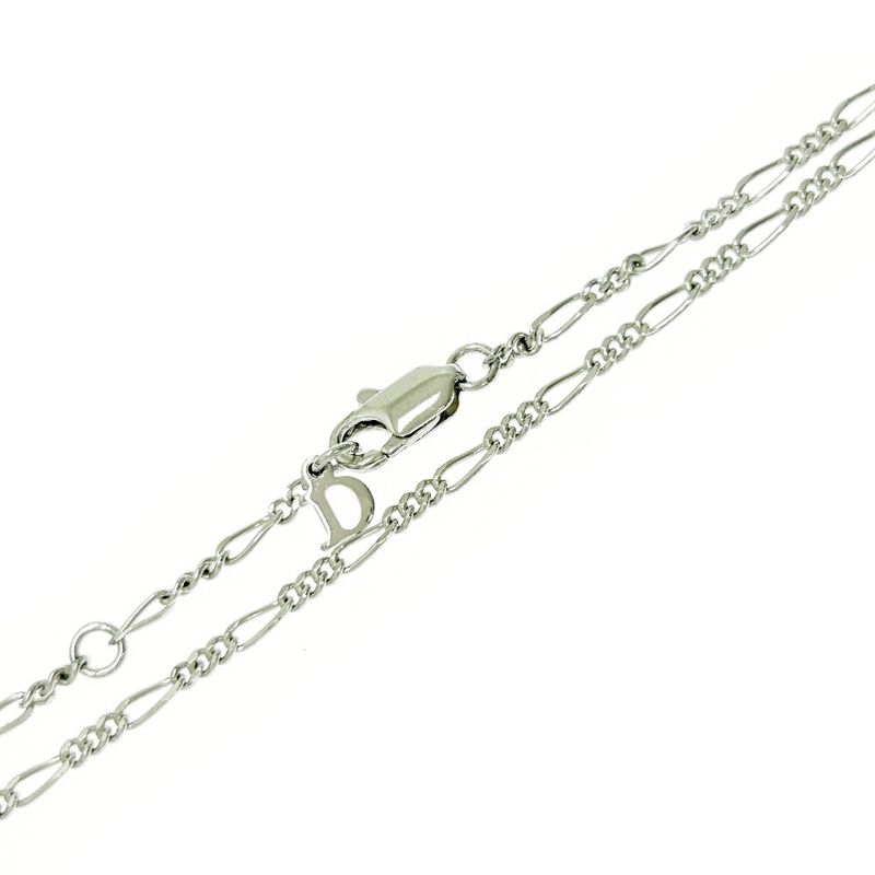 Christian Dior Logo Circle Necklace Silver — view 8