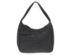 Prada Sports Bag Wool Nylon Charcoal Black Silver