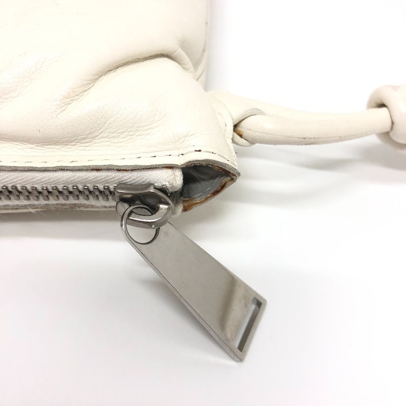 Bottega Veneta Clutch Bag Maxi Intrecciato Leather White — view 2