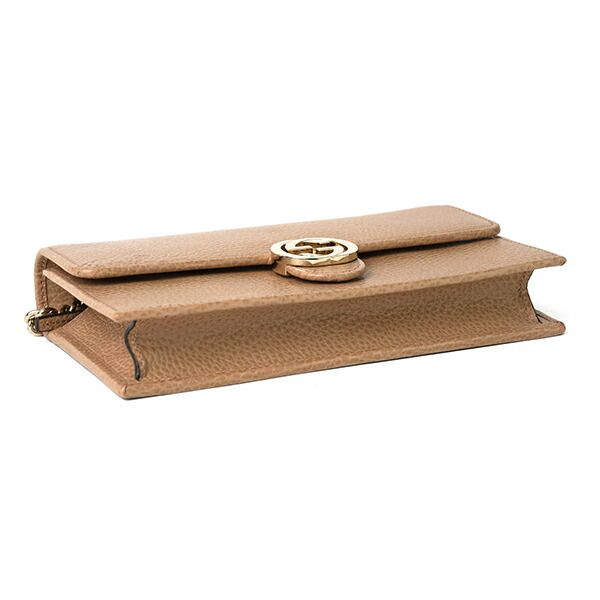 Gucci Shoulder Bag Dollar Calf Rose Beige — view 3