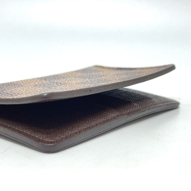 Louis Vuitton Card Case Organizer De Poche Damier Canvas Ebene Brown — view 5