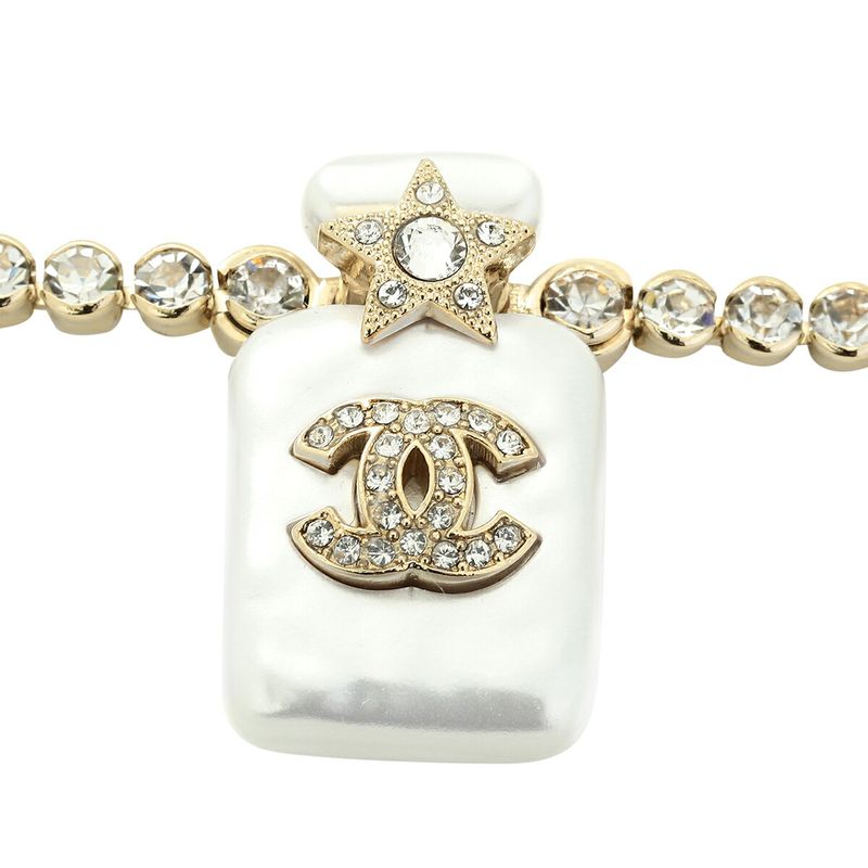 Chanel Constellation Crystal Embellished Gold/Silver Necklace — view 6