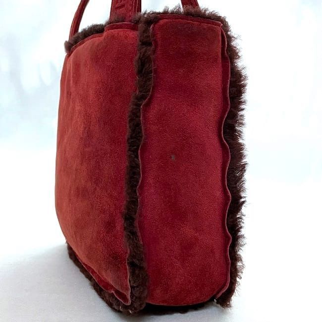 Chanel Mouton Bag Handbag Red — view 4