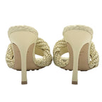 Bottega Veneta Lido Sandals Mule Shoes Intrecciato Raffia Beige — view 5