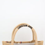 Christian Dior Book Tote Small M1265 Zruw m918 Bag Jute Canvas Beige Black — view 3