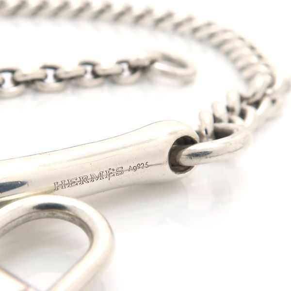 Hermes Cadena SV Necklace AG 925 Vintage Silver Box Padlock Bar — view 7