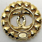 Chanel Round Heart Coco Mark Aba273 Gold Earrings Accessories — view 8