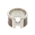 Hermes Olympe GM Vaux Epson Etoupe Silver Hardware Ring Size S Accessories 0373 — view 4