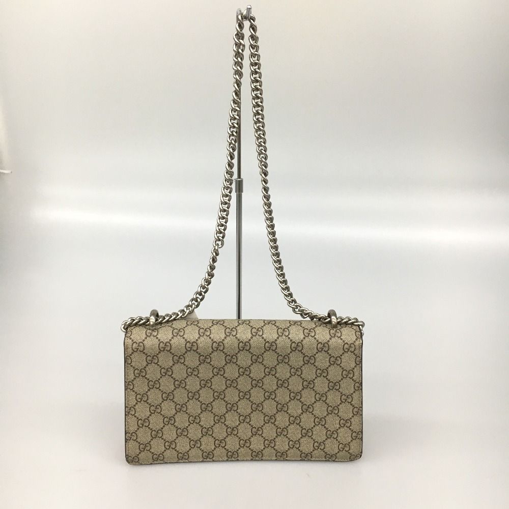 Gucci Duonysus Shoulder Bag GG Supreme Gray Red — view 2