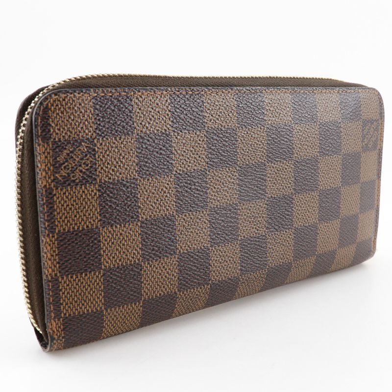 Louis Vuitton Zippy Wallet Damier Canvas Brown Ca0122 Long — view 3