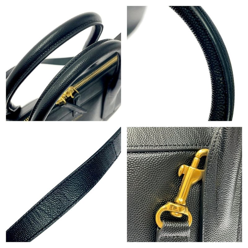 Saint Laurent Paris Leather Classic Museum 2-Way Business Bag Black — view 8