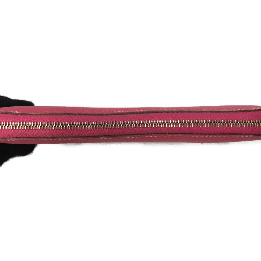 Hermes Azap Classic Leather Long Wallet Pink — view 4