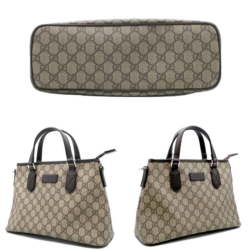 Gucci Tote Bag GG Supreme 429019.486628 Beige Brown Silver Hardware — view 6