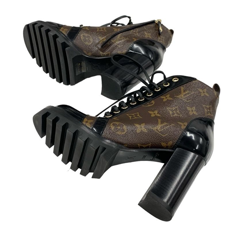 Louis Vuitton Star Trail Line Monogram Boots Short Shoes Leather Brown — view 6