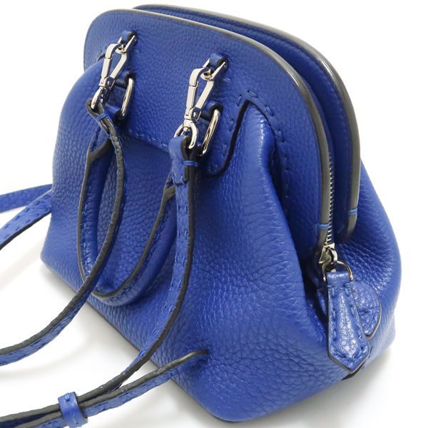 Fendi Selleria 8 Bn258 Mini Adele 2-Way Bag Leather Blue — view 4