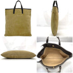 Loewe Tote Bag Beige Brown Anagram Suede Leather — view 2